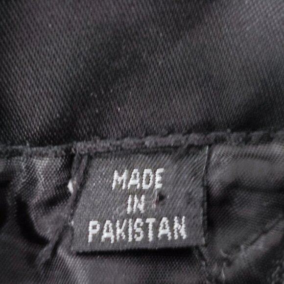 Motorcycle rider leather jacket men's size L / XL black skull pattern on back - Picture 5 of 12